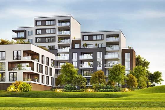 Image quartier résidentiel moderne